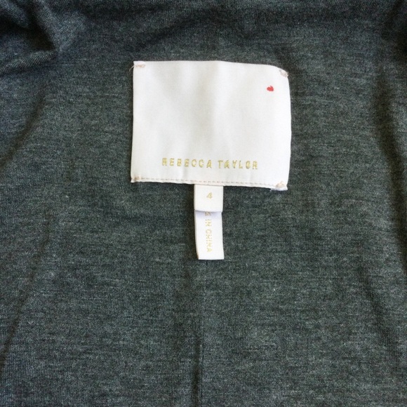 Rebecca Taylor Navy Blue Leather Moto Jacket - Picture 5 of 11